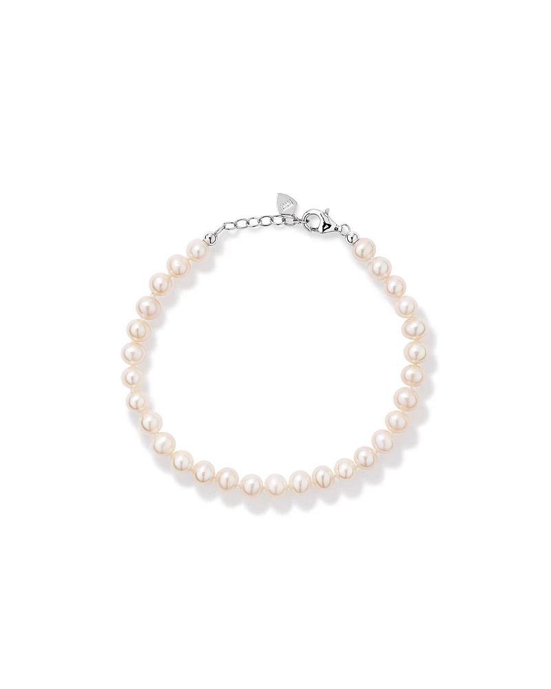 Cultured Freshwater Pearl Bracelet in Sterling Silver