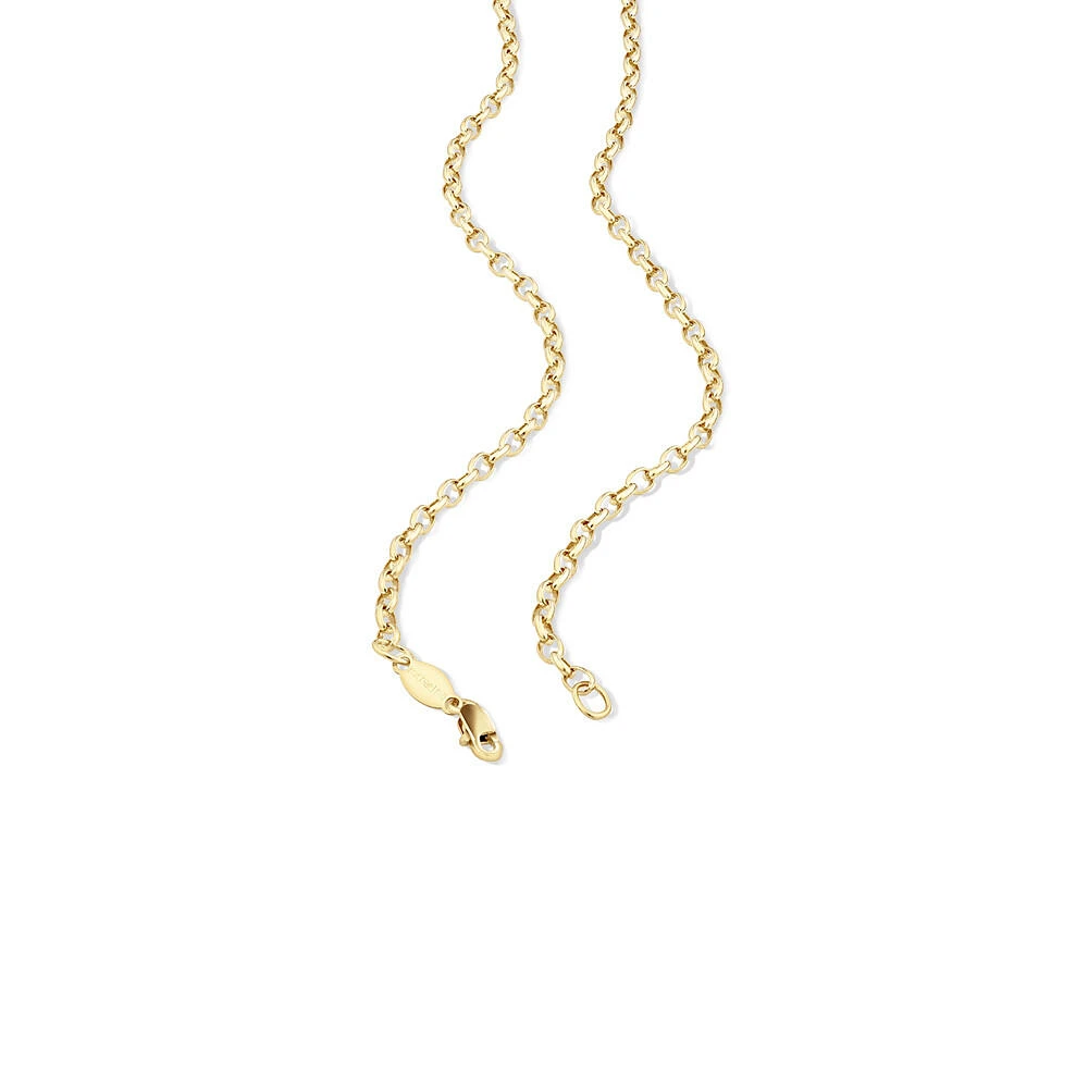 60cm (24") Oval Belcher Chain in 10kt Yellow Gold