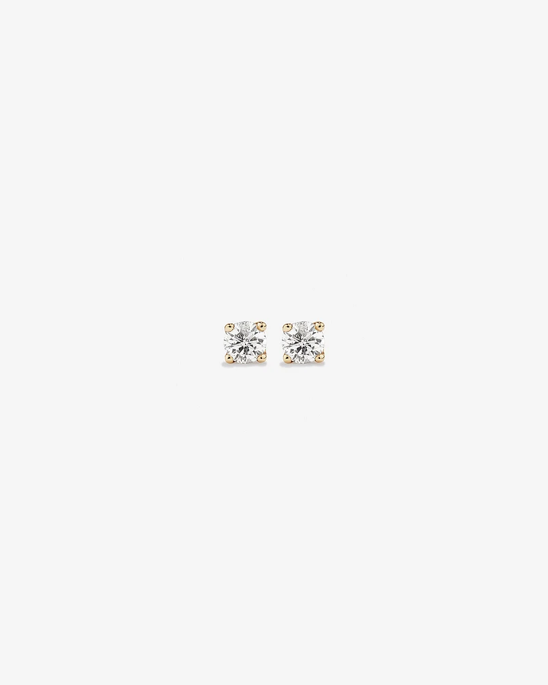 0.10 Carat TW Diamond Mini Solitaire Stud Earrings in 10kt White Gold