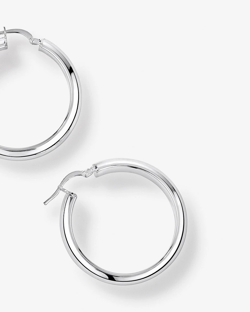 25mm Hoop Earrings in Sterling Silver