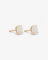 Stud Earrings with Opal in 10kt Yellow Gold