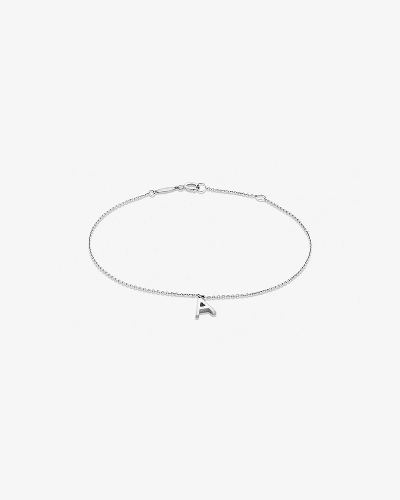 Bracelet à initiale « D » en argent