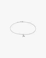 19cm (7.5") N Initial Bracelet in Sterling Silver