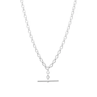 45cm (18") 4.5mm-5mm Width Belcher Fob Chain in Sterling Silver