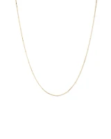 Snake Chain and Bead Station Necklace in 10kt Yellow Gold