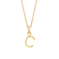O Initial Pendant in 10kt Yellow Gold