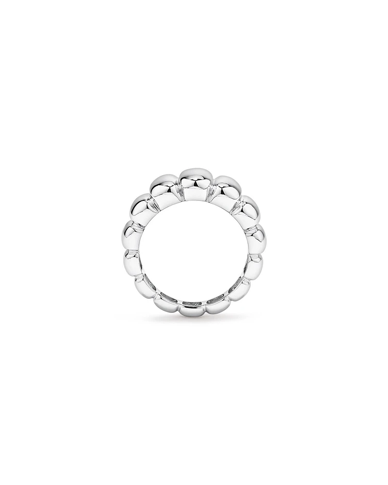 Bubble Ridge Ring in Sterling Silver