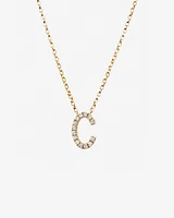 "K" Initial Necklace with 0.10 Carat TW of Diamonds in 10kt Yellow Gold