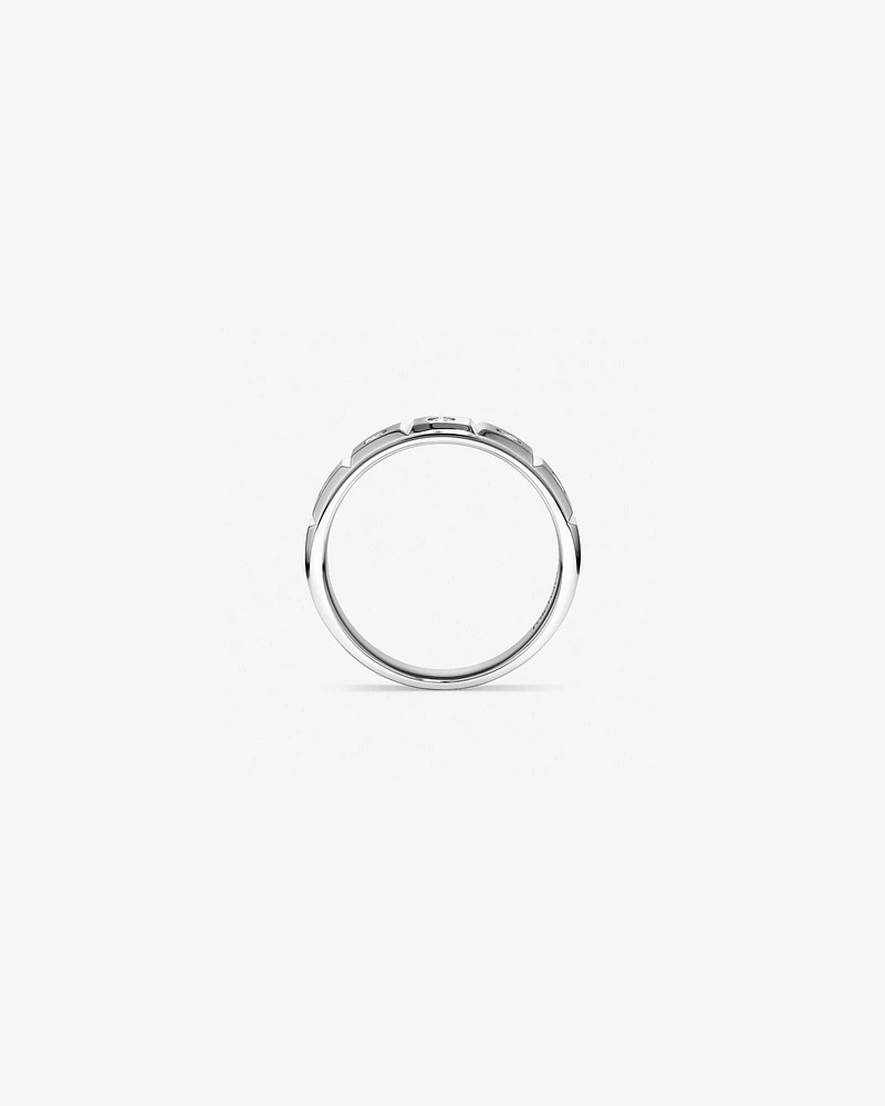 Men's 0.20 TW Brushed and Polished Diamond Ring Platinum