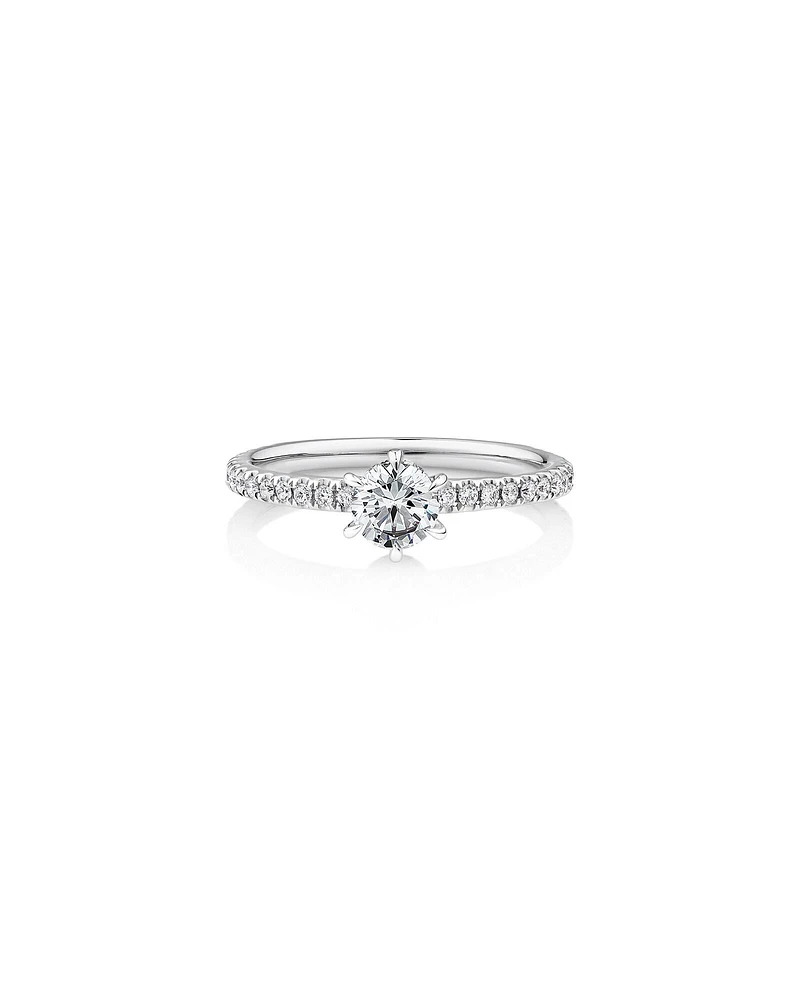 Sir Michael Hill Designer Engagement Ring with Carat TW of Diamonds in 18kt White Gold