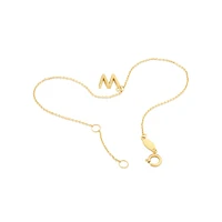 19cm (7.5") C Initial Bracelet in 10kt Yellow Gold