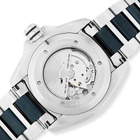 Men's Automatic Two-Tone Watch in Blue Tone Stainless Steel