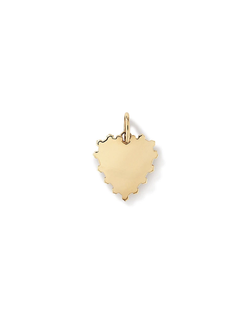 Sunray Love Heart Pendant in 10kt Yellow Gold