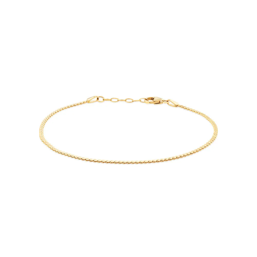 19cm (7.5) Rope Bracelet in 10kt Yellow Gold