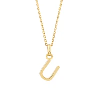 O Initial Pendant in 10kt Yellow Gold