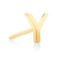 G Initial Single Stud Earring in 10kt Yellow Gold