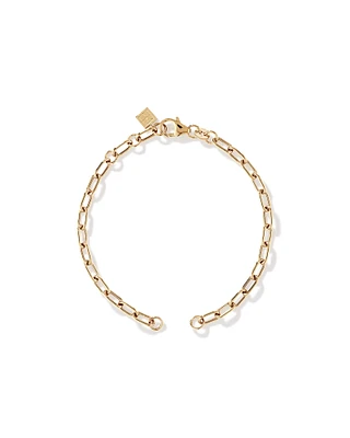 18cm (7") Round Paperclip Open Pendant Bracelet in 10kt Yellow Gold