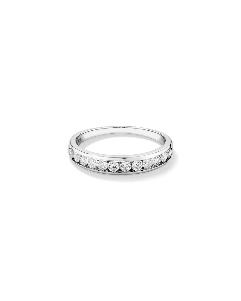 0.50 Carat TW Evermore Channel Set Diamond Wedding Ring in 14kt White Gold