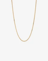 55cm (22") 4.2mm Width Semi Solid Diamond Cut Curb Chain in 10kt Yellow Gold