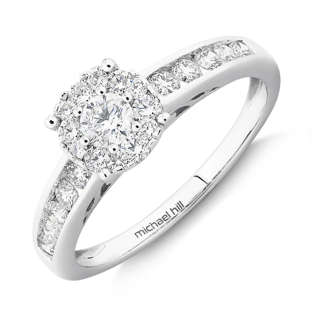 Bridal Set with 1 Carat TW of Diamonds in 14kt White Gold