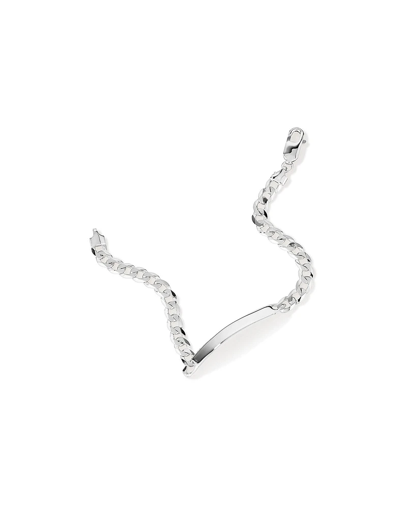 21cm (8.5") ID Curb Bracelet in Sterling Silver