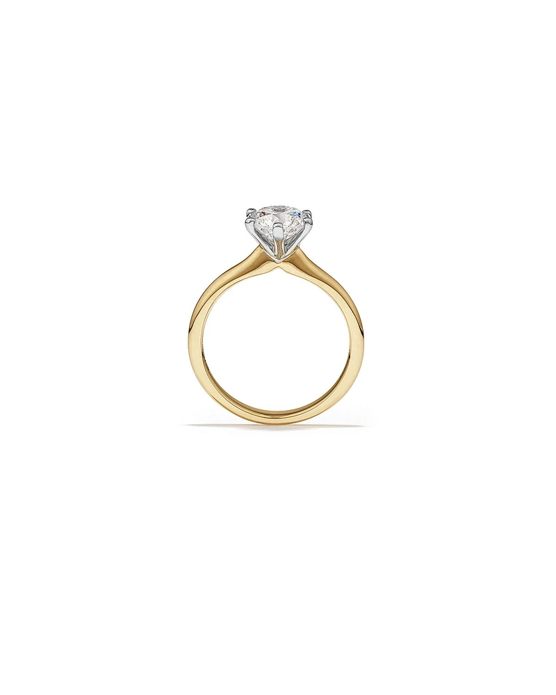 Certified Solitaire Engagement Ring with A 1 1/2 Carat TW Diamond in 18kt White Gold