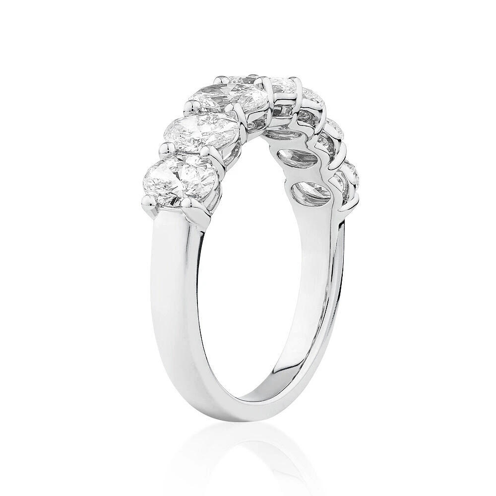 Wedding Band with 2.00 Carat TW Laboratory Grown Diamonds in 14kt White Gold