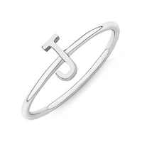 C Initial Ring in Sterling Silver