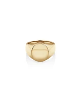 Men's Oval Signet Ring in 10kt Yellow Gold