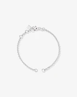 18cm (7") Fine Belcher Open Pendant Bracelet in Sterling Silver