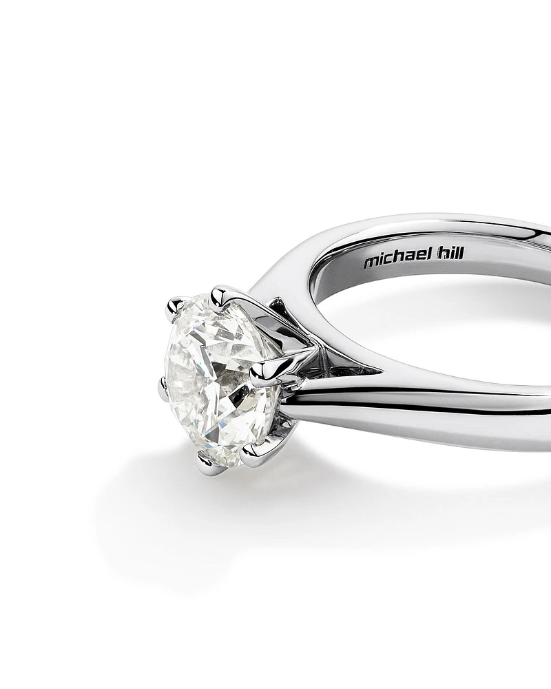 2 Carat Solitaire Ring in 14kt White Gold