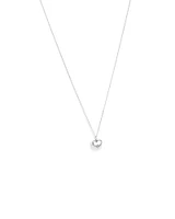 Diamond Accent Puff Heart Locket Necklace in Sterling Silver