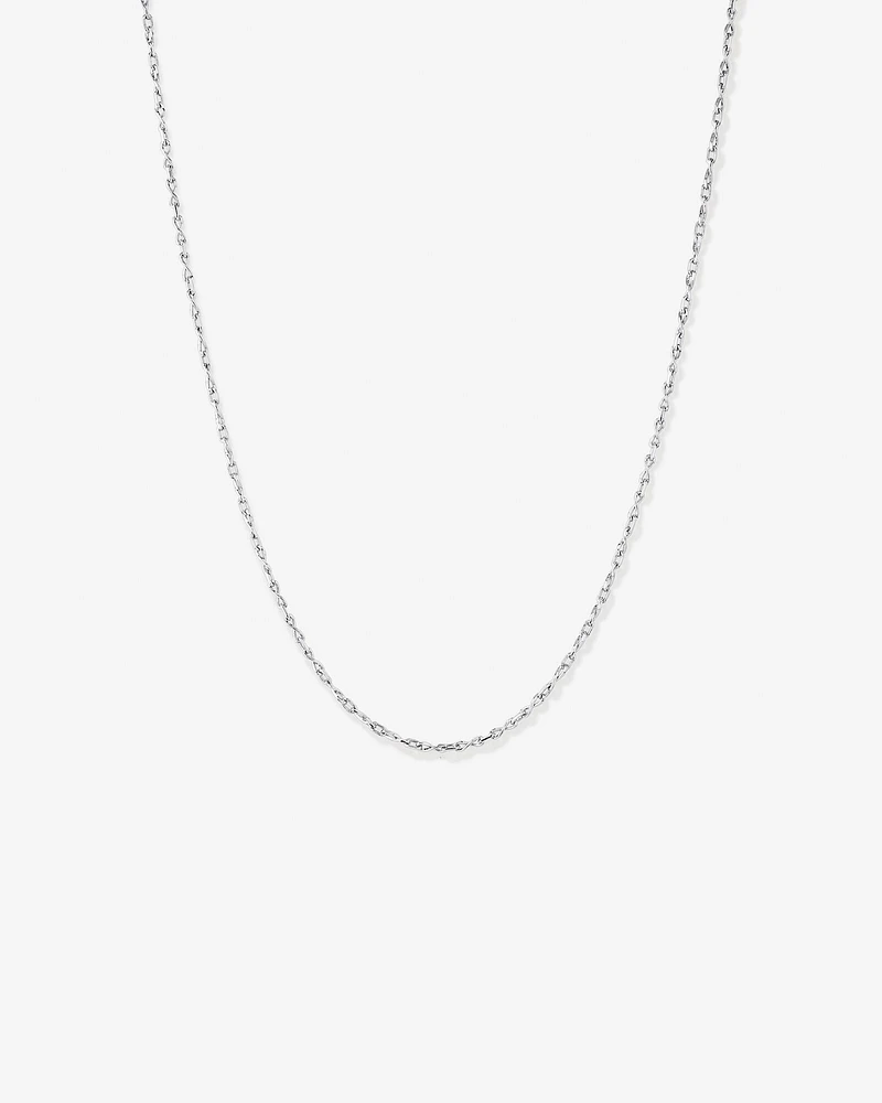 50cm (20") 3mm Width Small Diamond Cut Infinity Link Chain Necklace in Sterling Silver