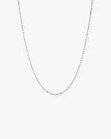 50cm (20") 3mm Width Small Diamond Cut Infinity Link Chain Necklace in Sterling Silver