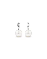 Hook Earrings with Freshwater Pearls in Sterling Silver