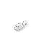 Letter Z Mother of Pearl Initial Pendant in Sterling Silver