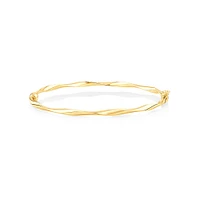 60mm Hollow Twist Bangle In 10kt Yellow Gold