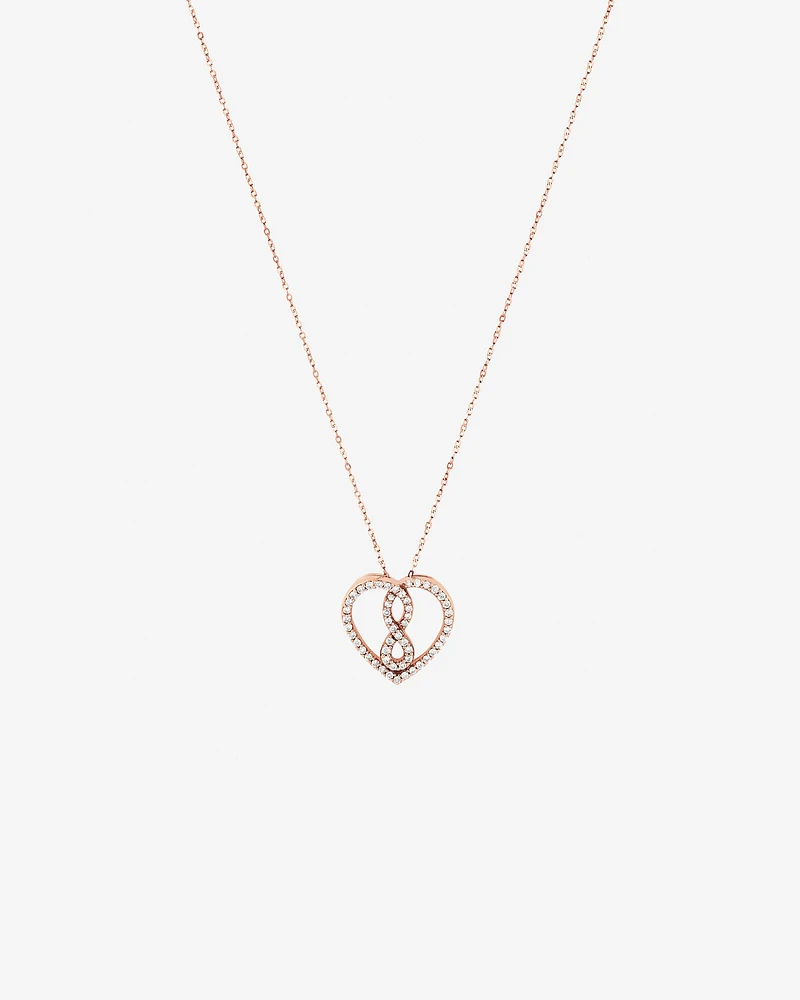 Small Infinitas Pendant with 1/4 Carat TW of Diamonds in 10kt Rose Gold