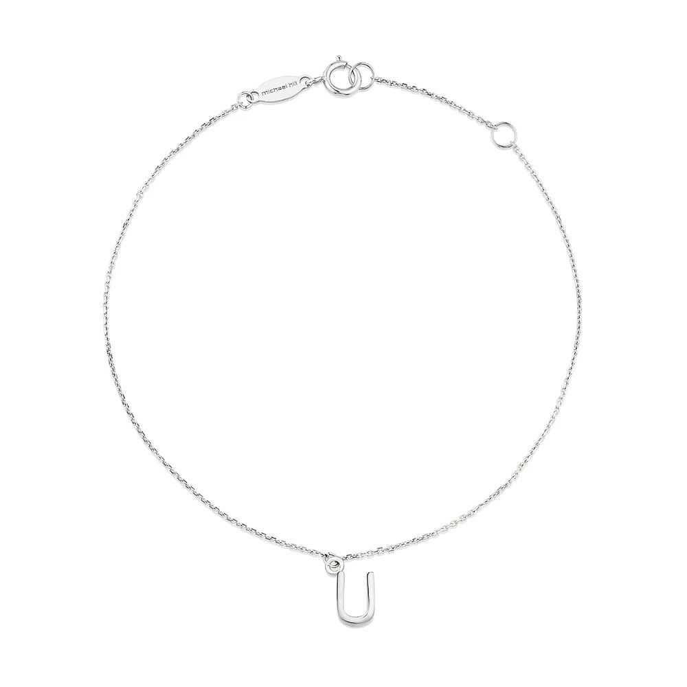 Bracelet à initiale « D » en argent