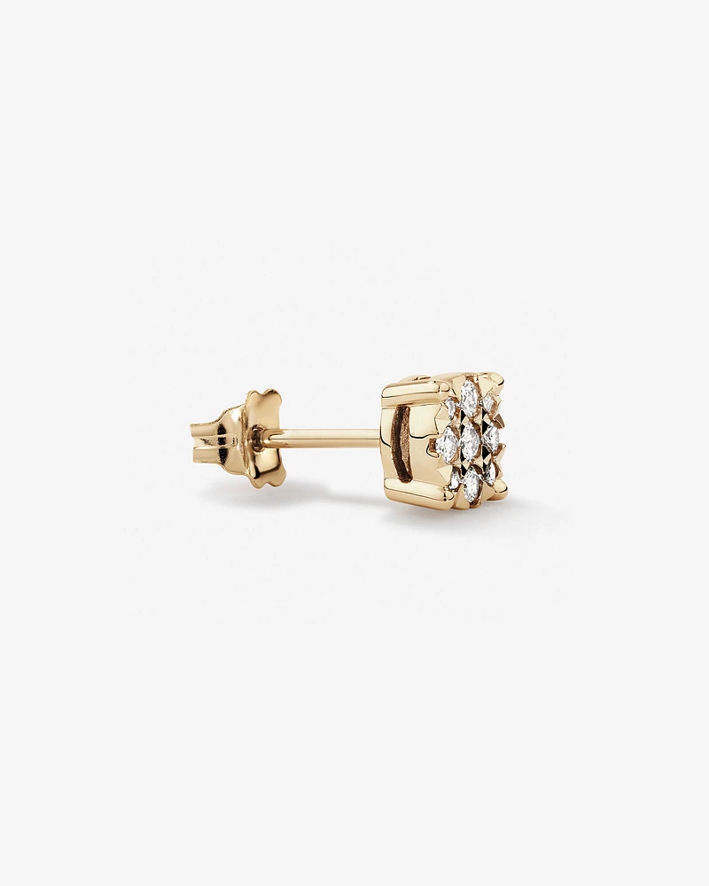 Men’s Stud Earring with 0.12 Carat TW of Diamonds in 10kt Yellow Gold