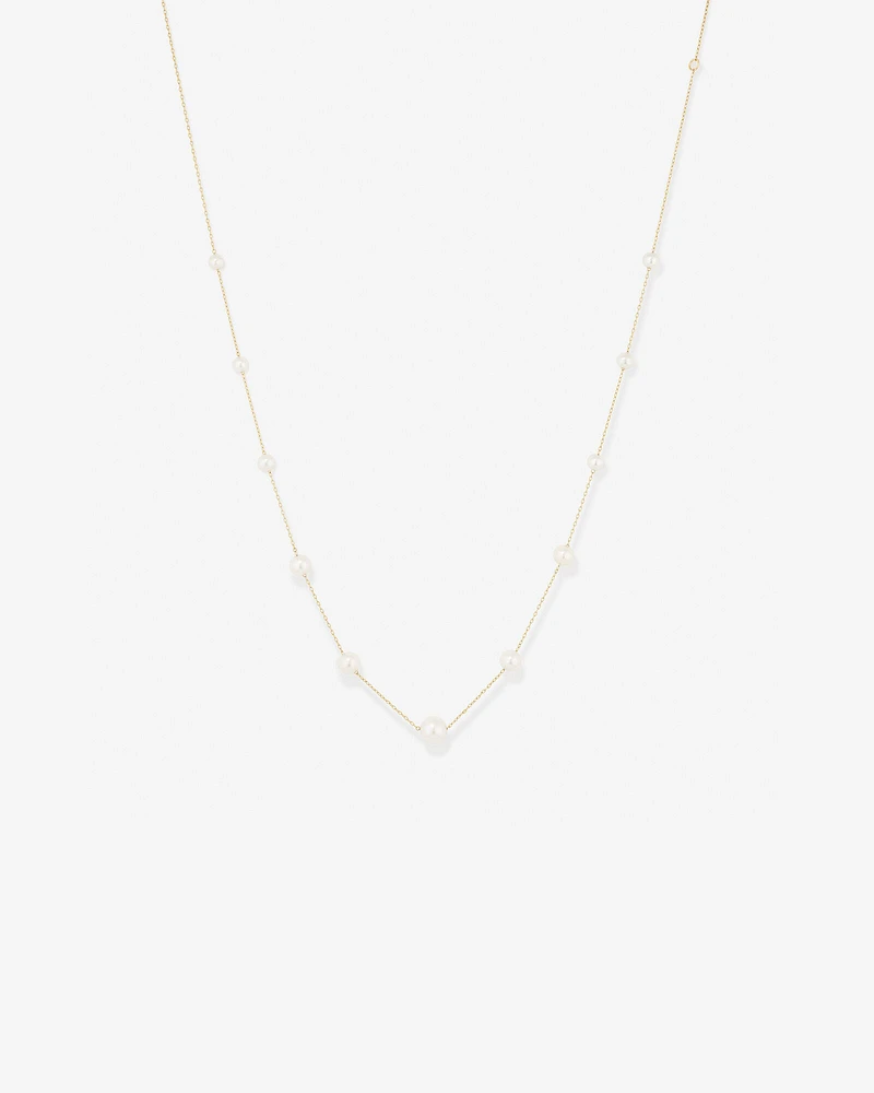 Cultured Freshwater Pearl Necklace in 10kt Yellow Gold