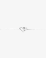 Double Open Heart Bracelet in Sterling Silver