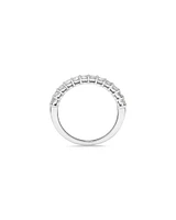 Carat TW Claw Set Laboratory-Grown Diamond Wedding Ring in 14kt White Gold