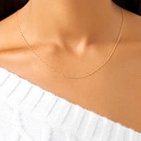 50cm (20") 1mm Width Singapore Chain in 10kt Yellow Gold