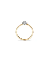 0.15 Carat TW Marquise Cluster Diamond Promise Ring in 10kt Yellow and White Gold