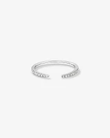 Bague de mariage ouverte de 0,12 carat TW en diamant en or blanc 14 carats