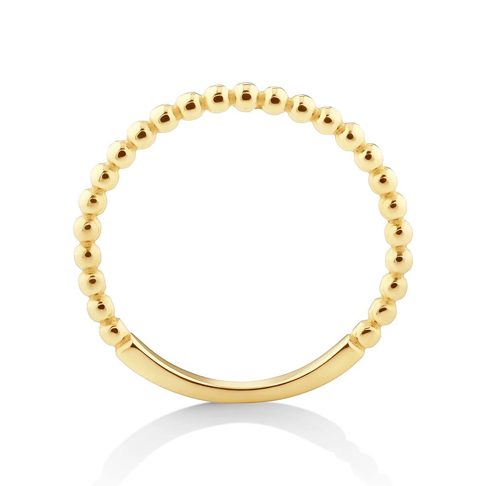 Bead Stacker Ring in 10kt Yellow Gold