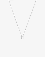 A' Initial necklace with 0.10 Carat TW of Diamonds in 10kt White Gold