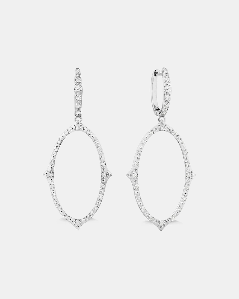 Diamond Earrings with 0.34 Carat TW of Diamonds in 10kt White Gold