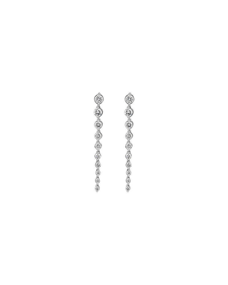 Drop Earrings with Carat TW of Diamonds in 18kt Gold